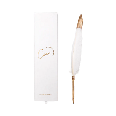 Coco Feather Pen (White)
