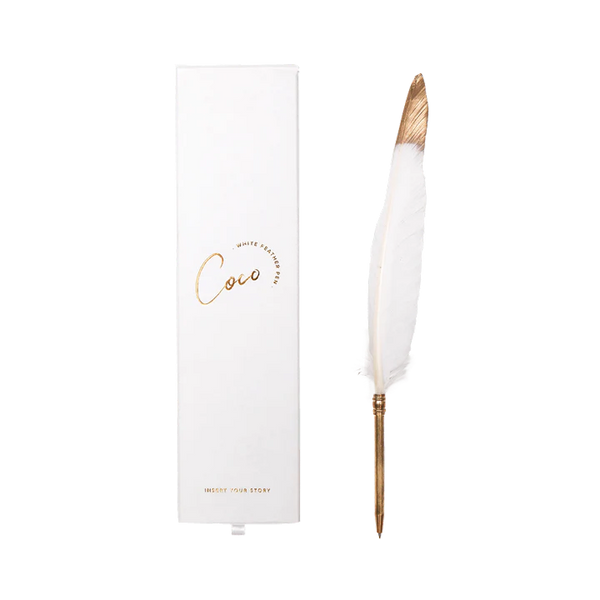 Coco Feather Pen (White)