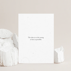 PLANTABLE Greeting Card || DIE YOUNG