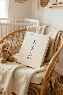 TINY STEPS | Baby Linen Photo Album