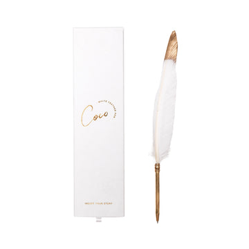 Coco Feather Pen (White)